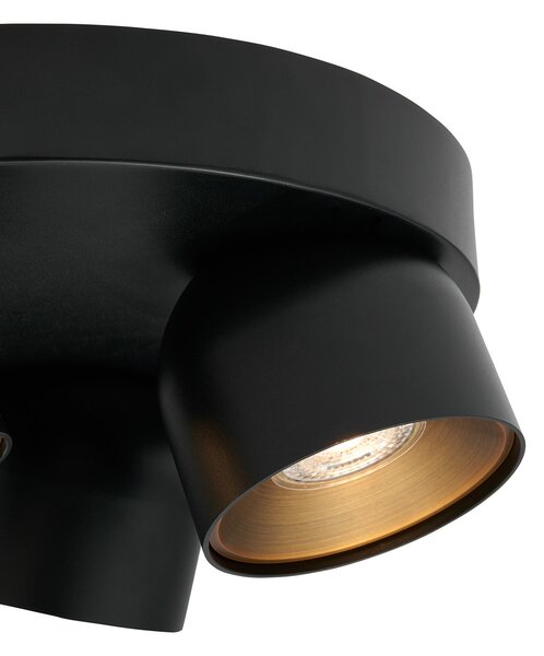 Mennyezeti Lámpa Nordlux, Pitcher, dimmable, Fekete, Folyosó, Fém, Modern