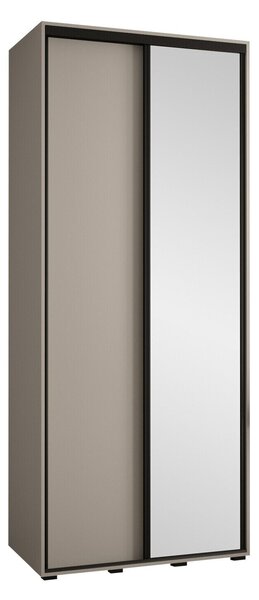 Gardróbszekrény Hartford 496, Laminált forgácslap, 235x100x60cm, Fekete, Kasmír