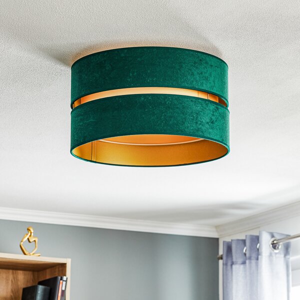 Mennyezeti Lámpa Euluna, Duo, dimmable, Zöld, Nappali, Szövet / Textília, Modern