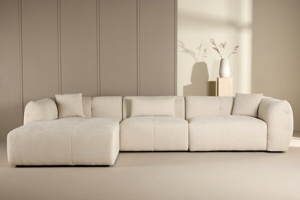 Sarokkanapé Dallas 4817, Kárpit, 71x358x202cm, Bézs
