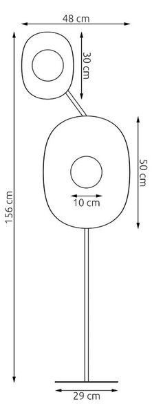 Emibig modern állólámpa delulu fehér emi1601/lp2