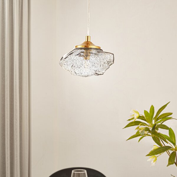 Függőlámpa Lindby, Piatra, dimmable, Szürke, Nappali, Üveg, Modern