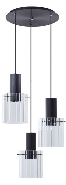 Függőlámpa Lucande, EIrian, dimmable, Átlátszó, Nappali, Üveg, Modern