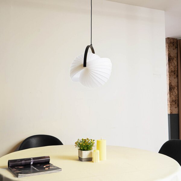 Függőlámpa Lucande, Helva, dimmable, Fehér, Nappali, Műanyag, Skandináv