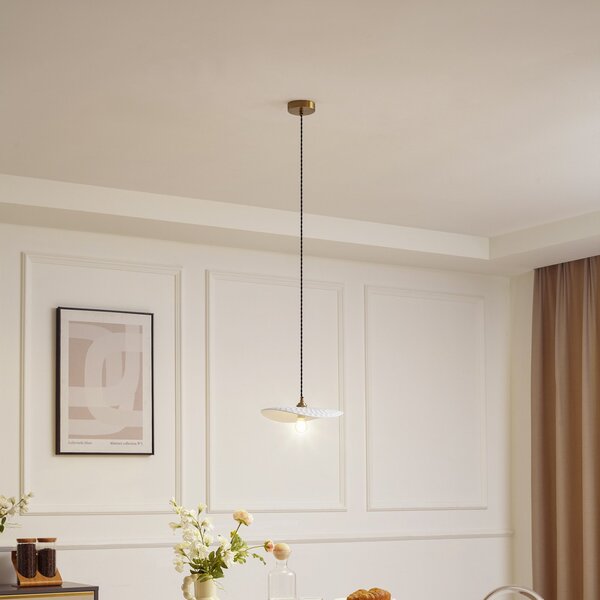 Függőlámpa Lindby, Annira, dimmable, Fehér, Nappali, Kerámia, Modern
