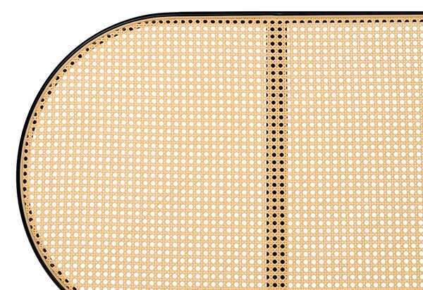 Ágy PE Rattan BOULIN 160 x 200 cm Fekete