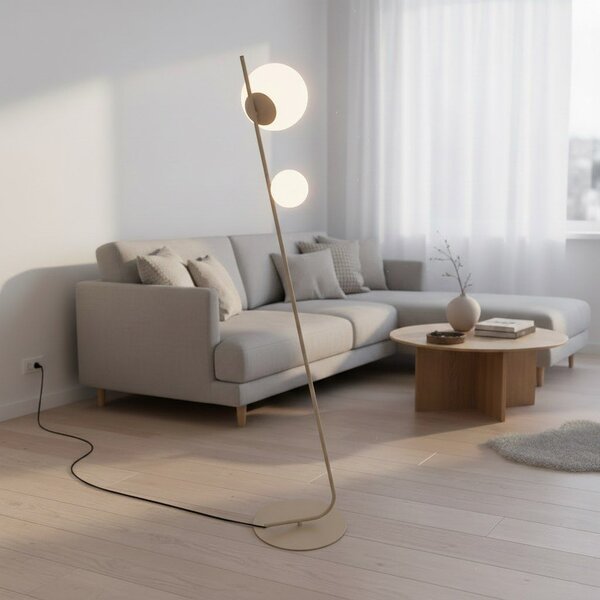 Emibig modern állólámpa tatu fehér barna emi1506/lp2