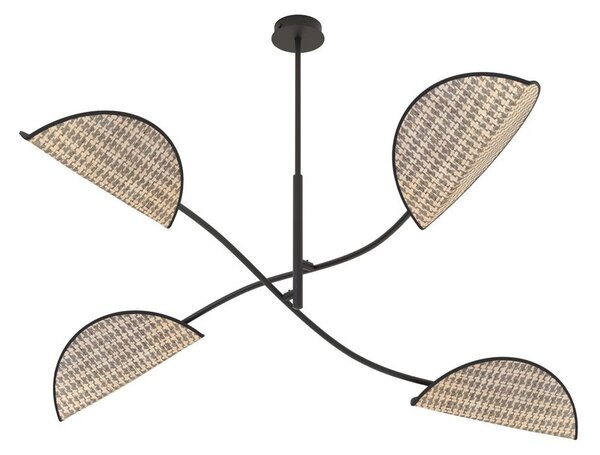 Emibig modern mennyezeti lámpa lotus barna fekete emi1463/4
