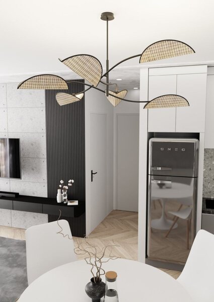 Emibig modern mennyezeti lámpa lotus barna fekete emi1463/6