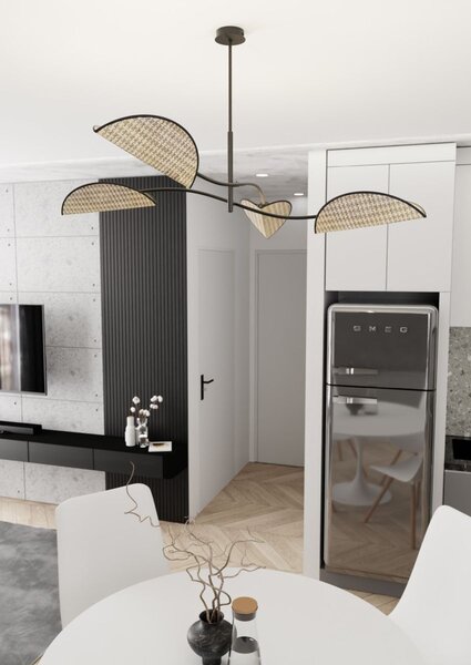 Emibig modern mennyezeti lámpa lotus barna fekete emi1463/4