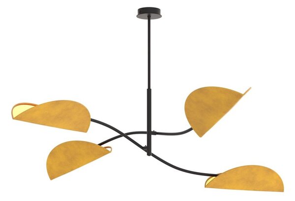 Emibig modern mennyezeti lámpa lotus fekete narancs emi1460/4