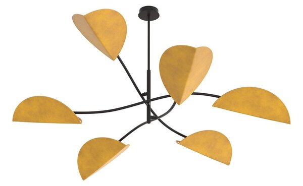 Emibig modern mennyezeti lámpa lotus fekete narancs emi1460/6