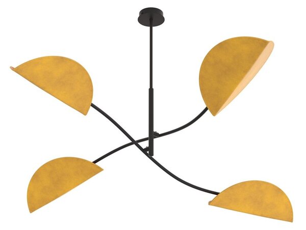 Emibig modern mennyezeti lámpa lotus fekete narancs emi1460/4