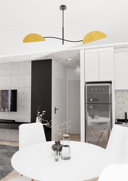Emibig modern mennyezeti lámpa lotus fekete narancs emi1460/2