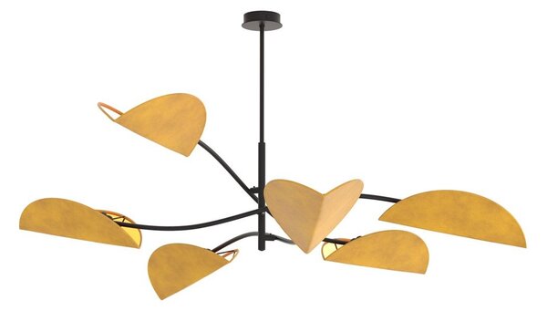 Emibig modern mennyezeti lámpa lotus fekete narancs emi1460/6