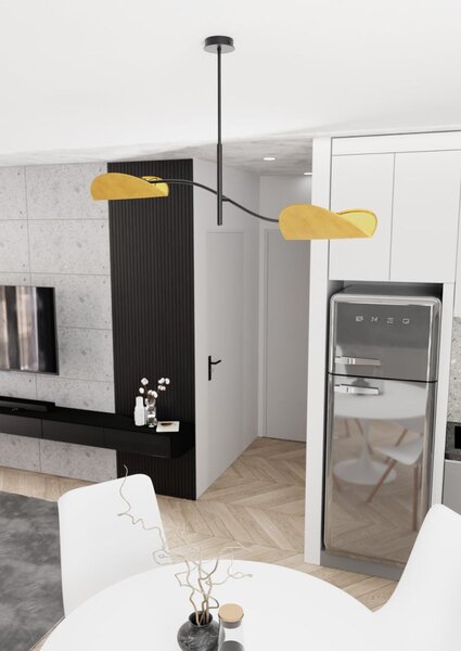 Emibig modern mennyezeti lámpa lotus fekete narancs emi1460/2