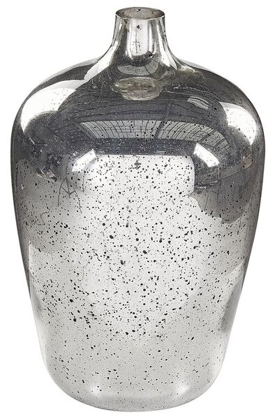 Üveg Virágtartó váza 40 Ezüst Fekete KACHORI