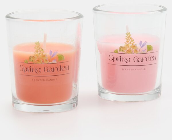 Sinsay - Spring Garden illatgyertyák, 2 darabos készlet - pasztellpink