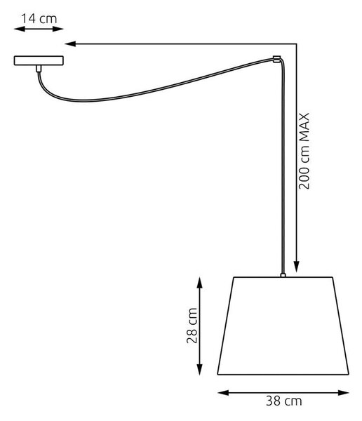 Emibig modern függeszték ascot bézs fekete emi1423/1