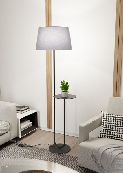Emibig modern állólámpa hotel fekete szürke emi1422/lp1