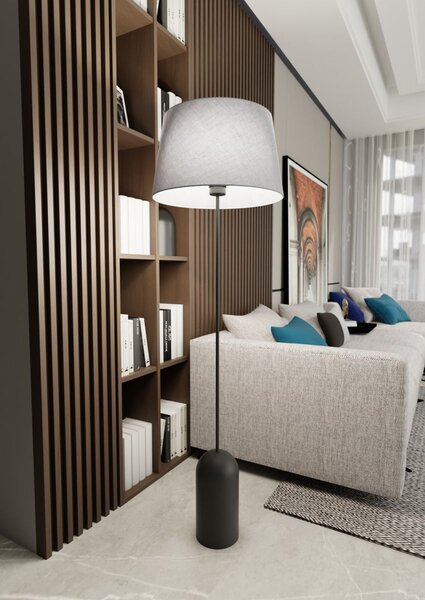 Emibig modern állólámpa pearl fekete szürke emi1420/lp1