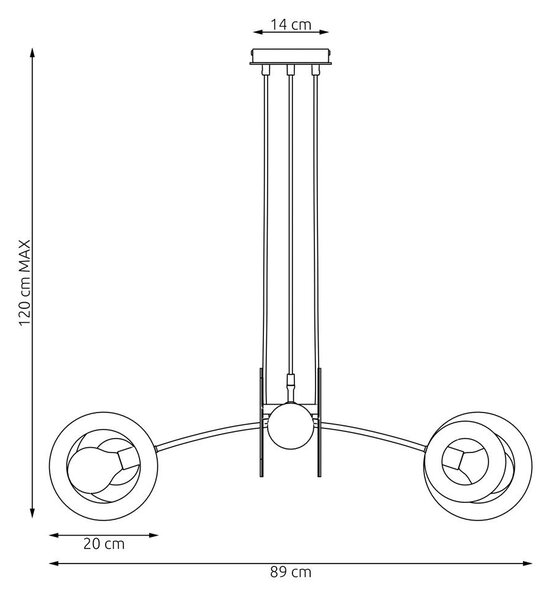 Emibig modern skandináv függeszték skiva fehér emi1410/4