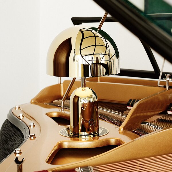 Kültéri Lámpa Tom Dixon, BELL PORTABLE, dimmable, Arany / Sárgaréz, Nappali, Műanyag, Dizájn