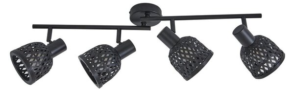 Mennyezeti Lámpa Lindby, Eskil, dimmable, Fekete, Étkező, Bambusz, Modern