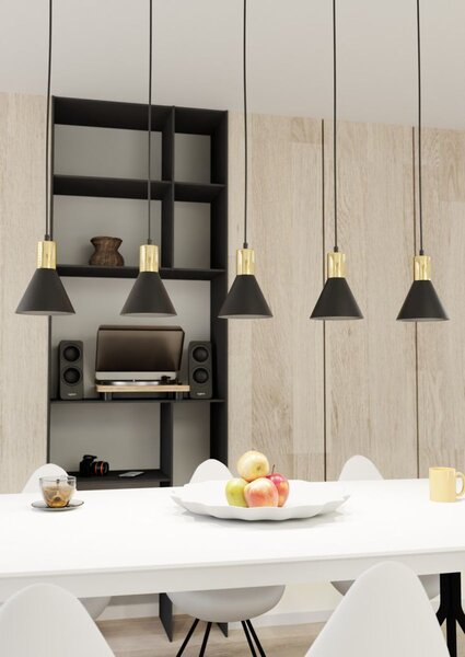 Emibig modern függeszték rosa fekete arany emi1388/5