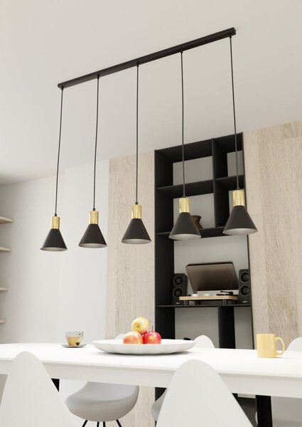 Emibig modern függeszték rosa fekete arany emi1388/5