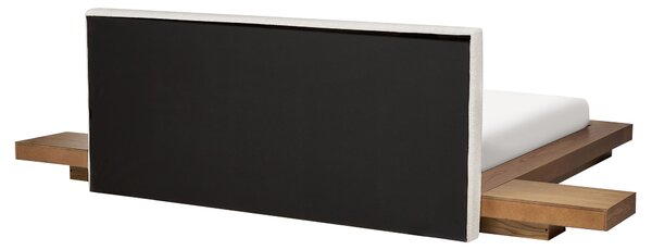 Ágy LED világítással Buklé ZEN 160 x 200 cm LED Természetes kőris