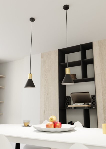 Emibig modern függeszték rosa fekete arany emi1388/1