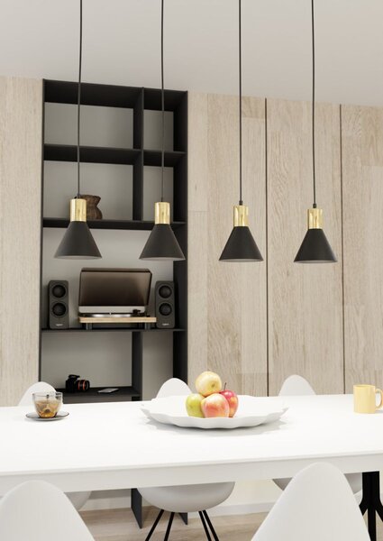 Emibig modern függeszték rosa fekete arany emi1388/4