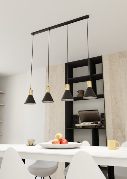 Emibig modern függeszték rosa fekete arany emi1388/4