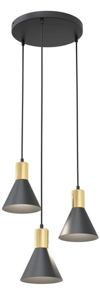 Emibig modern függeszték rosa fekete arany emi1388/3prem