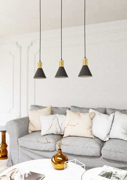 Emibig modern függeszték rosa fekete arany emi1388/3