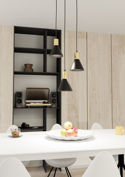 Emibig modern függeszték rosa fekete arany emi1388/3prem