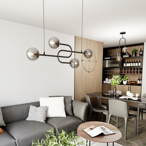 Emibig modern függeszték atria fekete grafit emi1384/4