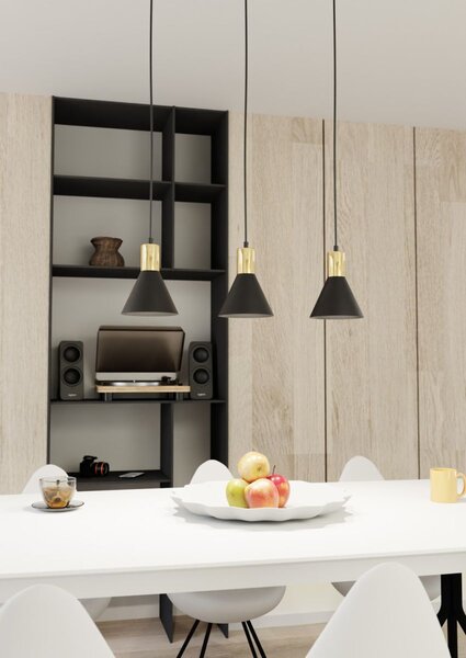 Emibig modern függeszték rosa fekete arany emi1388/3