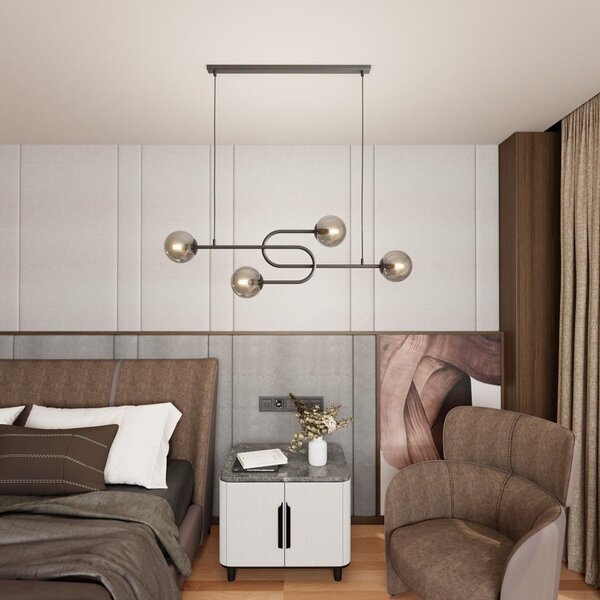 Emibig modern függeszték atria fekete grafit emi1384/4