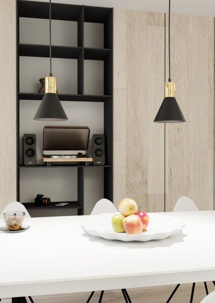 Emibig modern függeszték rosa fekete arany emi1388/1