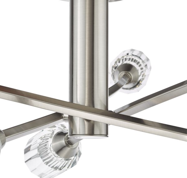 Dar Lighting kristály modern mennyezeti lámpa zonda polírozott nikkel darzon6438