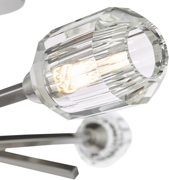 Dar Lighting kristály modern mennyezeti lámpa zonda polírozott nikkel darzon5338