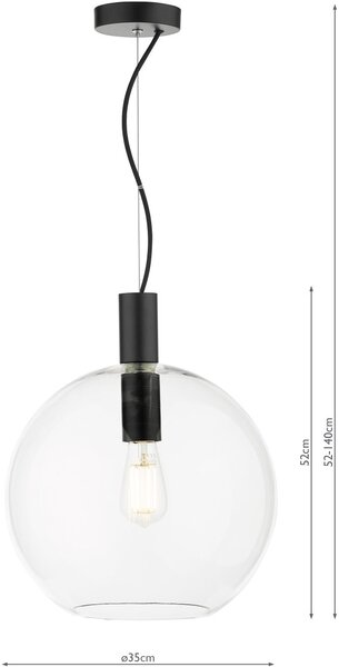 Dar Lighting modern függeszték zula átlátszó darzul0122