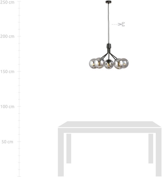 Emibig modern függeszték nova fekete grafit emi1140/5