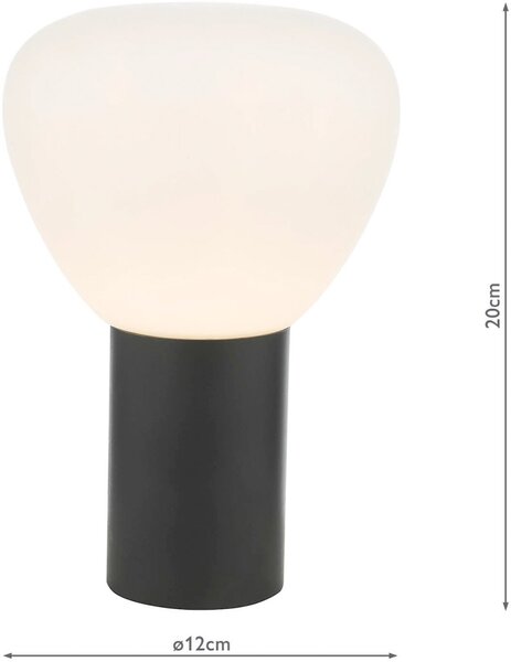 Dar Lighting modern asztali lámpa zorah fehér matt fekete darzor4122