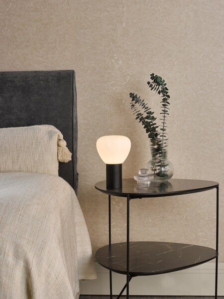 Dar Lighting modern asztali lámpa zorah fehér matt fekete darzor4122