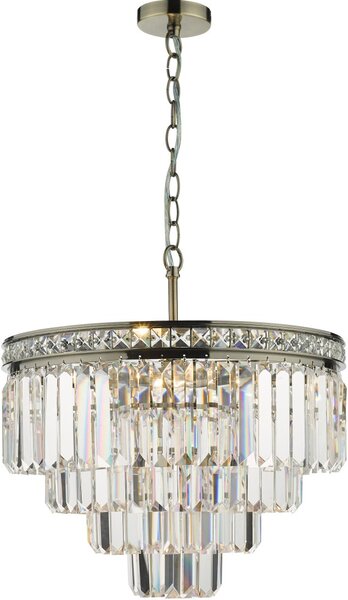 Dar Lighting glamour kristály modern függeszték vyana antik sárgaréz darvya0475