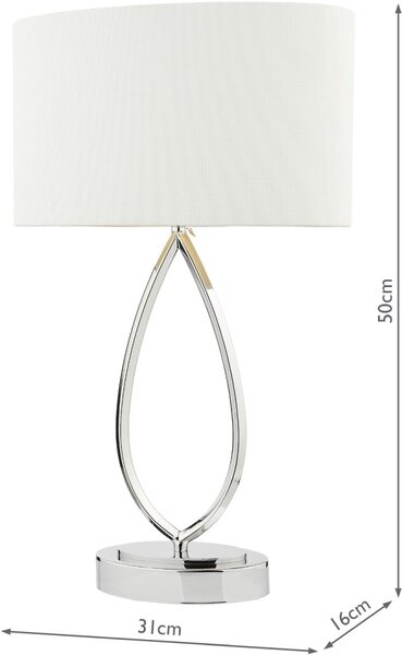 Dar Lighting modern asztali lámpa wyatt csiszolt króm darwya4250