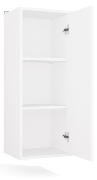 Aldabra Nina W1D függesztett fürdőszobai szekrény, 1 ajtó, 3 polc, fehér